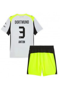 Borussia Dortmund Waldemar Anton #3 Babyklær Borte Fotballdrakt til barn 2025-26 Korte ermer (+ Korte bukser)